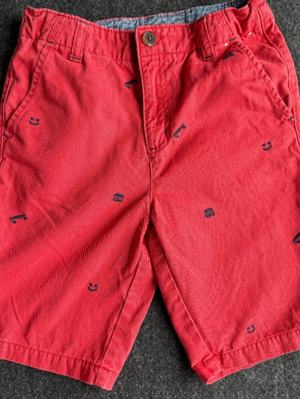 Gymboree Boys Red Embroidered Chino Shorts Size 12